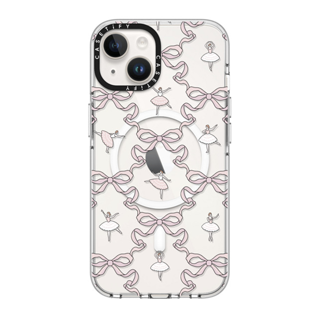 Megan McKean x CASETiFY iPhone 14 ケース クリア クリア ケース MagSafe対応 Ballerinas & Bows