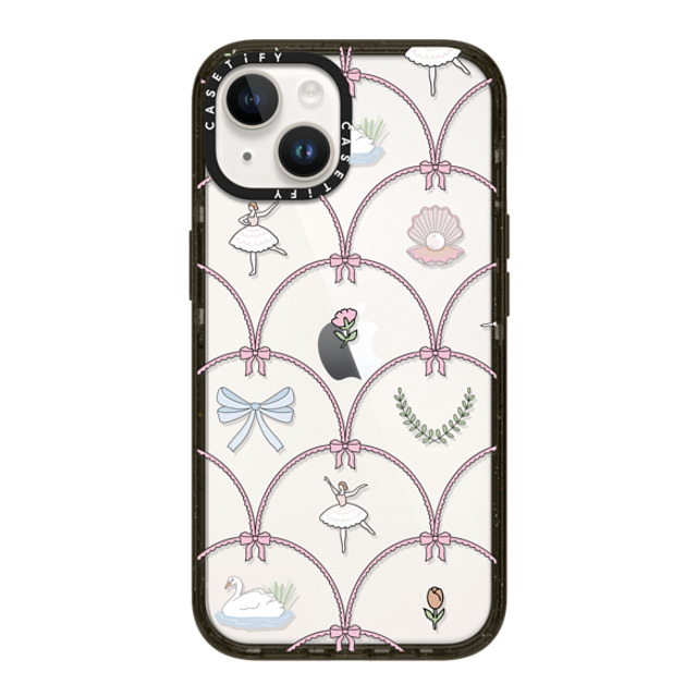 Megan McKean x CASETiFY iPhone 14 ケース ブラック インパクトケース Ballerina Pattern