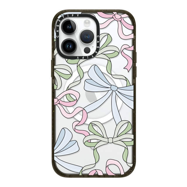 Megan McKean x CASETiFY iPhone 14 Pro Max ケース ブラック インパクトケース MagSafe対応 Ribbons