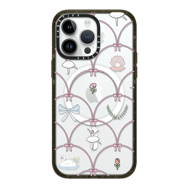 Megan McKean x CASETiFY iPhone 14 Pro Max ケース ブラック インパクトケース MagSafe対応 Ballerina Pattern