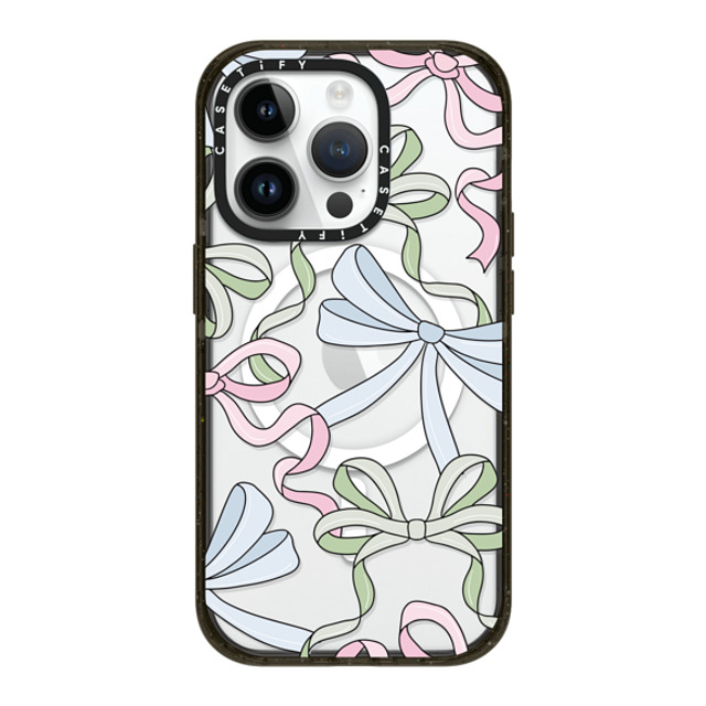 Megan McKean x CASETiFY iPhone 14 Pro ケース ブラック インパクトケース MagSafe対応 Ribbons