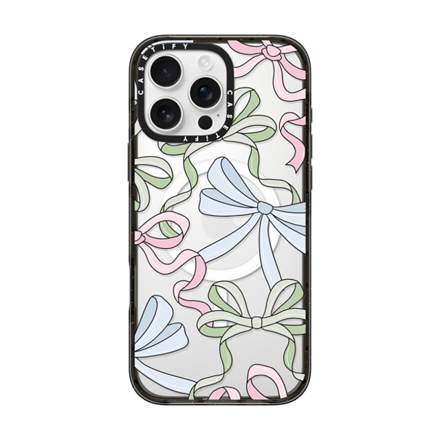 Megan McKean x CASETiFY iPhone 16 Pro Max ケース ブラック インパクトケース MagSafe対応 Ribbons