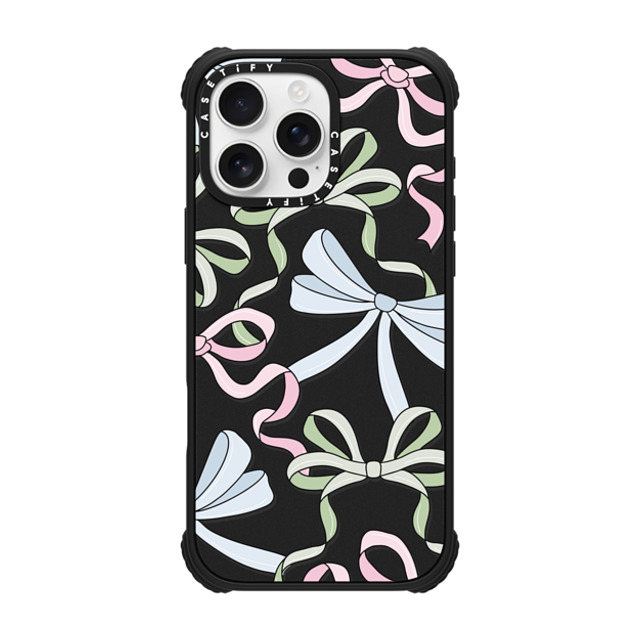 Megan McKean x CASETiFY iPhone 16 Pro Max ケース マットブラック ウルトラ インパクトケース MagSafe 対応 Ribbons
