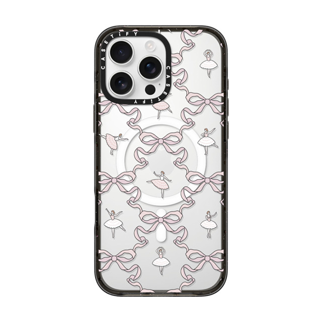 Megan McKean x CASETiFY iPhone 16 Pro Max ケース ブラック インパクトケース MagSafe対応 Ballerinas & Bows