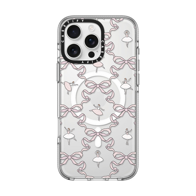 Megan McKean x CASETiFY iPhone 16 Pro Max ケース クリア クリア ケース MagSafe対応 Ballerinas & Bows