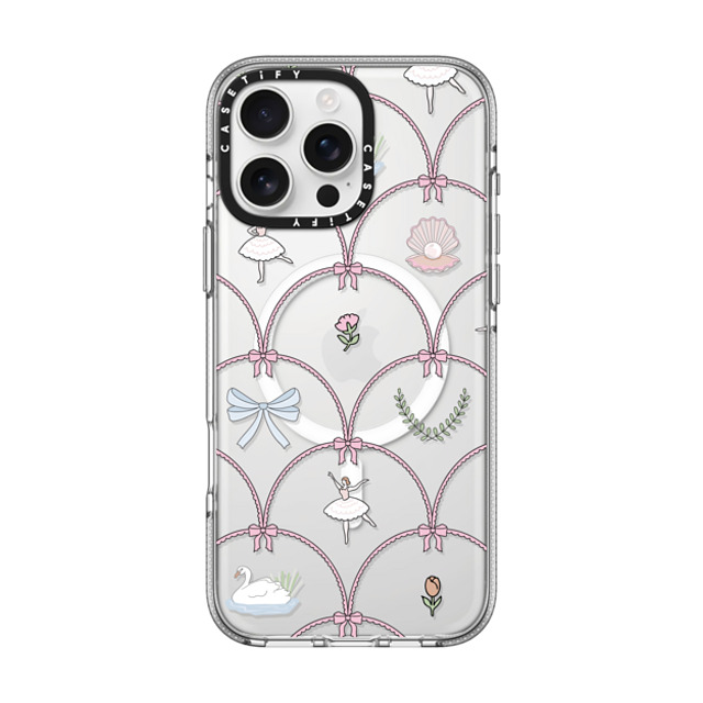 Megan McKean x CASETiFY iPhone 16 Pro Max ケース クリア クリア ケース MagSafe対応 Ballerina Pattern