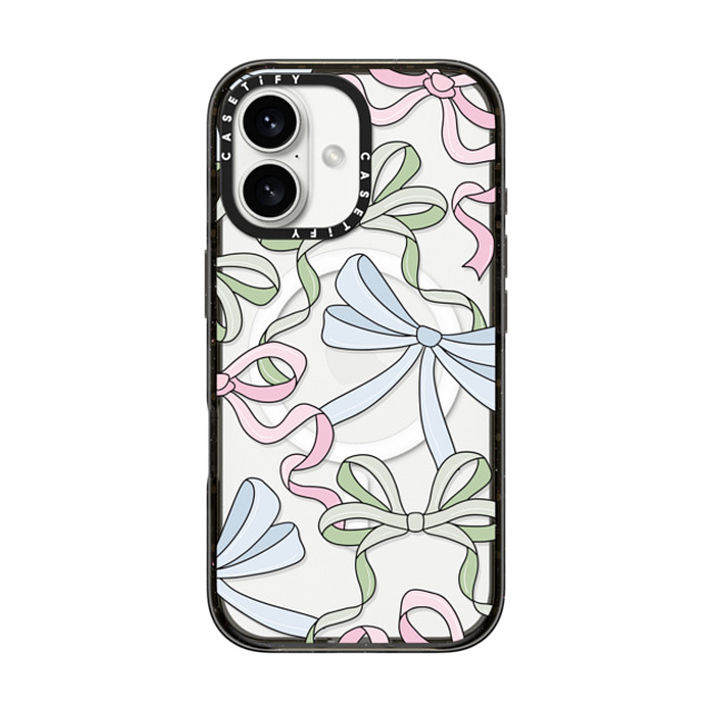 Megan McKean x CASETiFY iPhone 16 ケース ブラック インパクトケース MagSafe対応 Ribbons