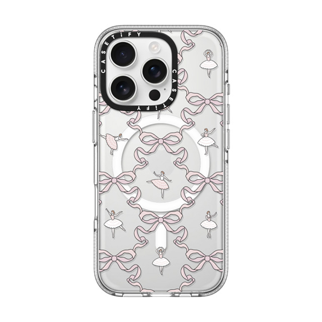 Megan McKean x CASETiFY iPhone 16 Pro ケース クリア クリア ケース MagSafe対応 Ballerinas & Bows