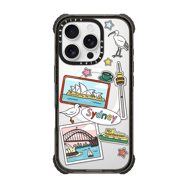 Megan McKean x CASETiFY iPhone 16 Pro Case Black ウルトラ インパクトケース MagSafe 対応 Sydney Stickers Megan McKean x CASETiFY iPhone 16 Pro Case Black ウルトラ インパクトケース MagSafe 対応 Sydney Stickers