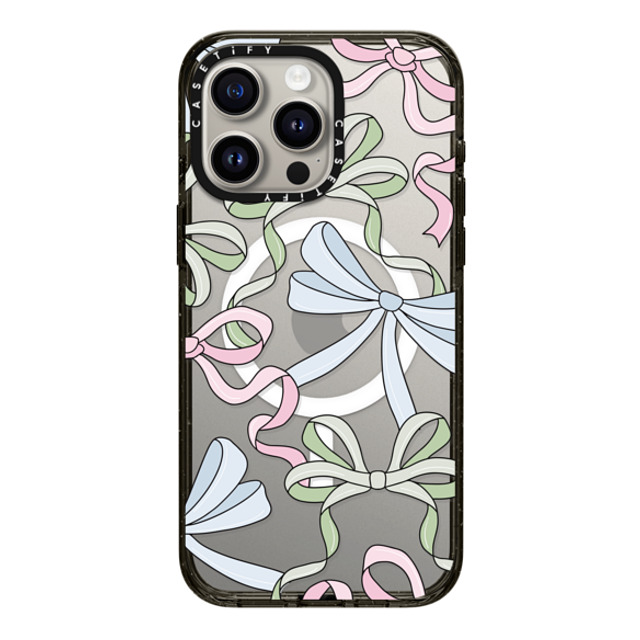 Megan McKean x CASETiFY iPhone 15 Pro Max ケース ブラック インパクトケース MagSafe対応 Ribbons