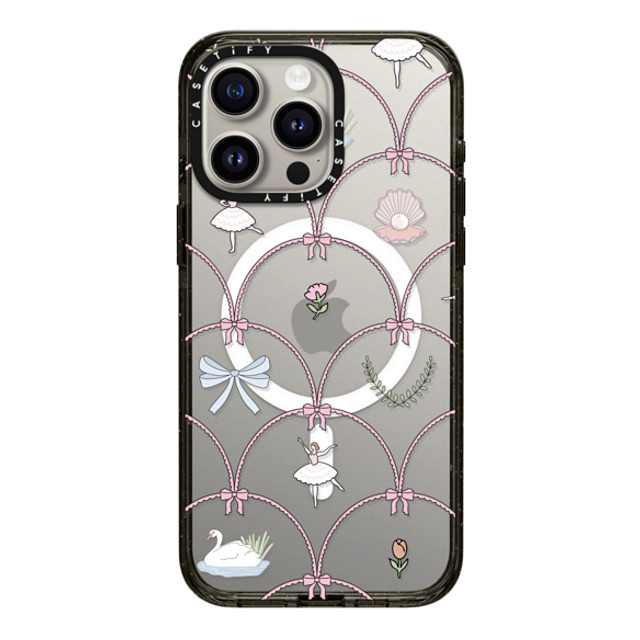 Megan McKean x CASETiFY iPhone 15 Pro Max ケース ブラック インパクトケース MagSafe対応 Ballerina Pattern