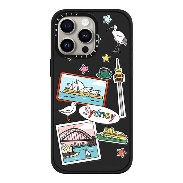 Megan McKean x CASETiFY iPhone 15 Pro Max Case Matte Black Impact Case MagSafe Compatible Sydney Stickers Megan McKean x CASETiFY iPhone 15 Pro Max Case Matte Black Impact Case MagSafe Compatible Sydney Stickers