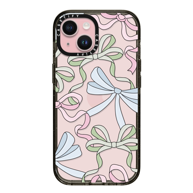 Megan McKean x CASETiFY iPhone 15 ケース ブラック インパクトケース Ribbons