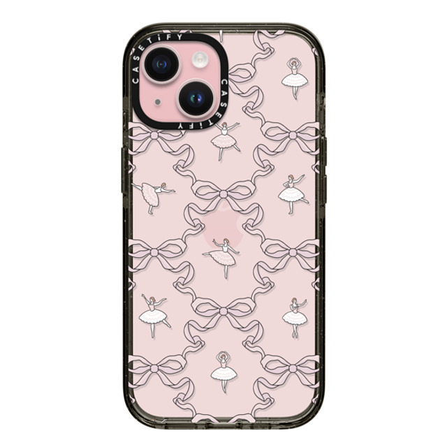 Megan McKean x CASETiFY iPhone 15 ケース ブラック インパクトケース Ballerinas & Bows