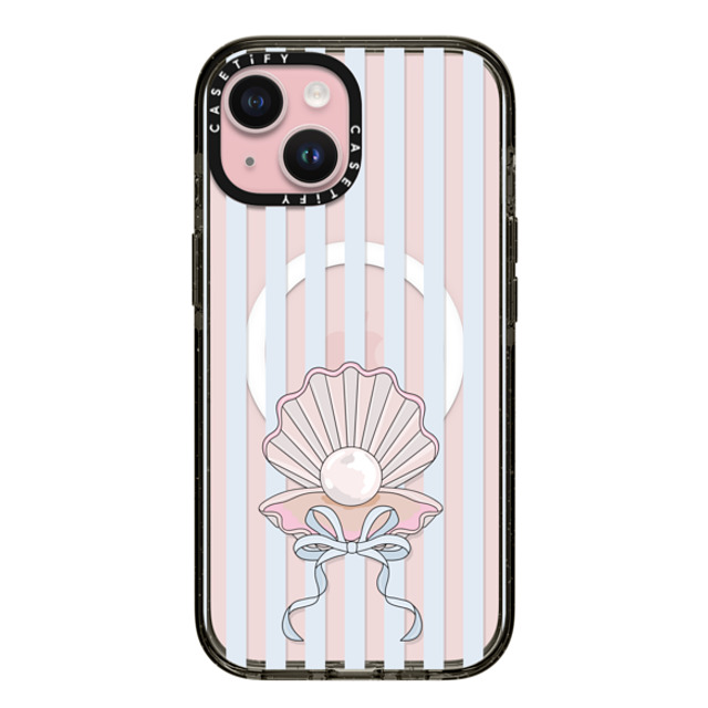 Megan McKean x CASETiFY iPhone 15 Case Summer,Floral Black Impact Case MagSafe Compatible Pearls and Bows Petite Mother's Day Megan McKean x CASETiFY iPhone 15 Case Summer,Floral Black Impact Case MagSafe Compatible Pearls and Bows Petite Mother's Day