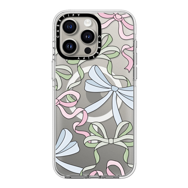 Megan McKean x CASETiFY iPhone 15 Pro Max ケース クリア クリア ケース MagSafe対応 Ribbons