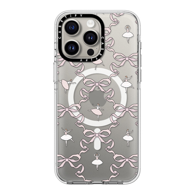 Megan McKean x CASETiFY iPhone 15 Pro Max ケース クリア クリア ケース MagSafe対応 Ballerinas & Bows