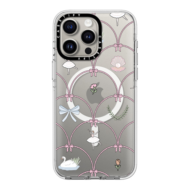 Megan McKean x CASETiFY iPhone 15 Pro Max ケース クリア クリア ケース MagSafe対応 Ballerina Pattern