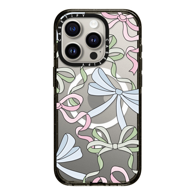 Megan McKean x CASETiFY iPhone 15 Pro ケース ブラック インパクトケース MagSafe対応 Ribbons