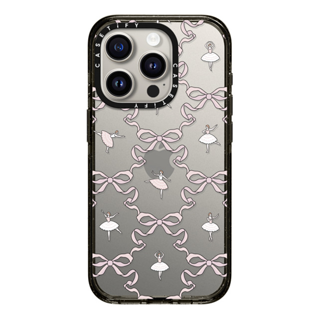 Megan McKean x CASETiFY iPhone 15 Pro ケース ブラック インパクトケース Ballerinas & Bows