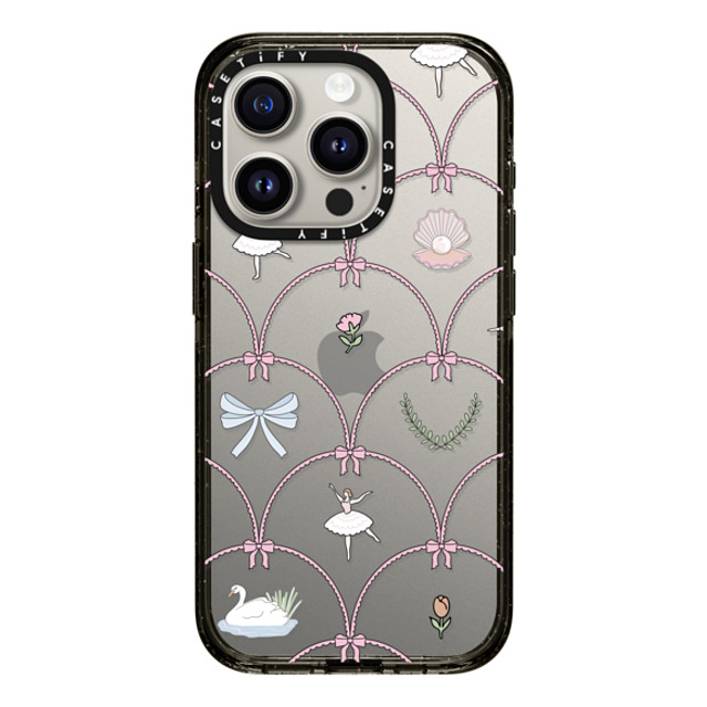 Megan McKean x CASETiFY iPhone 15 Pro ケース ブラック インパクトケース Ballerina Pattern