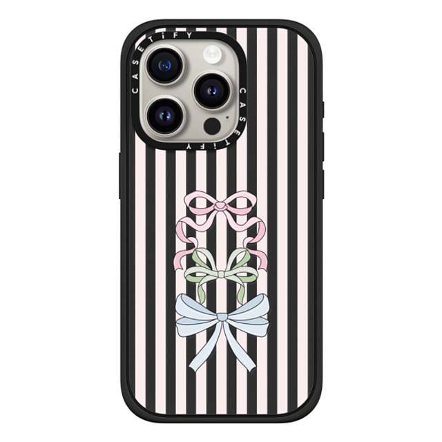 Megan McKean x CASETiFY iPhone 15 Pro Case Summer,Floral マットブラック Impact Case MagSafe Compatible Ribbons & Stripes Petite Mother's Day Megan McKean x CASETiFY iPhone 15 Pro Case Summer,Floral マットブラック Impact Case MagSafe Compatible Ribbons & Stripes Petite Mother's Day