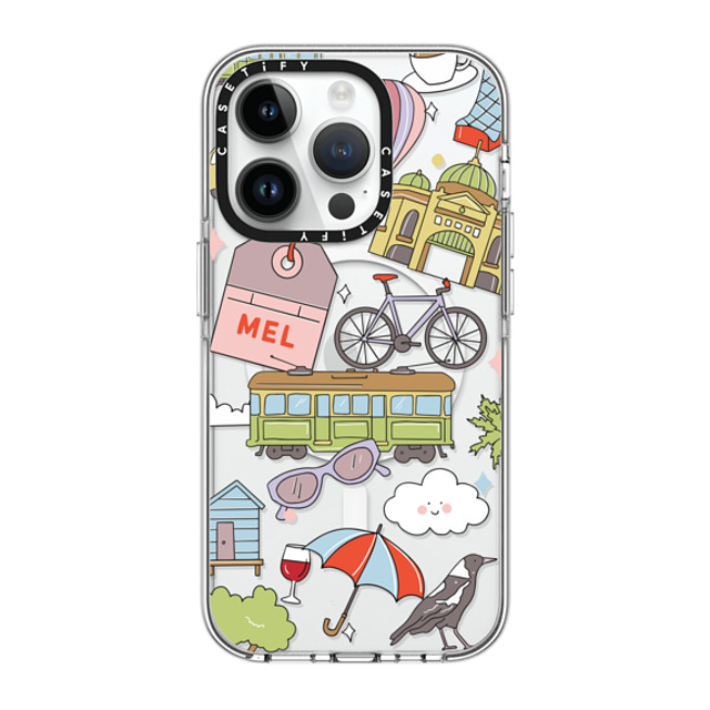 Megan McKean x CASETiFY iPhone 14 Pro ケース クリア クリア ケース MagSafe対応 Melbourne by Megan McKean