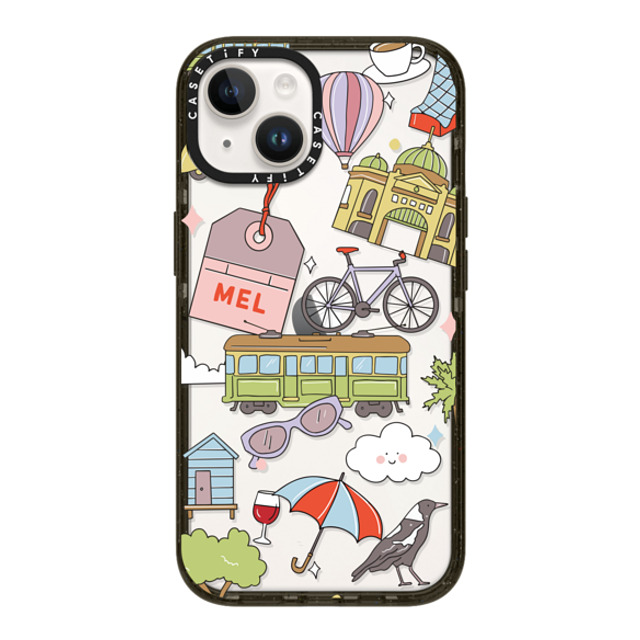 Megan McKean x CASETiFY iPhone 14 ケース ブラック インパクトケース Melbourne by Megan McKean