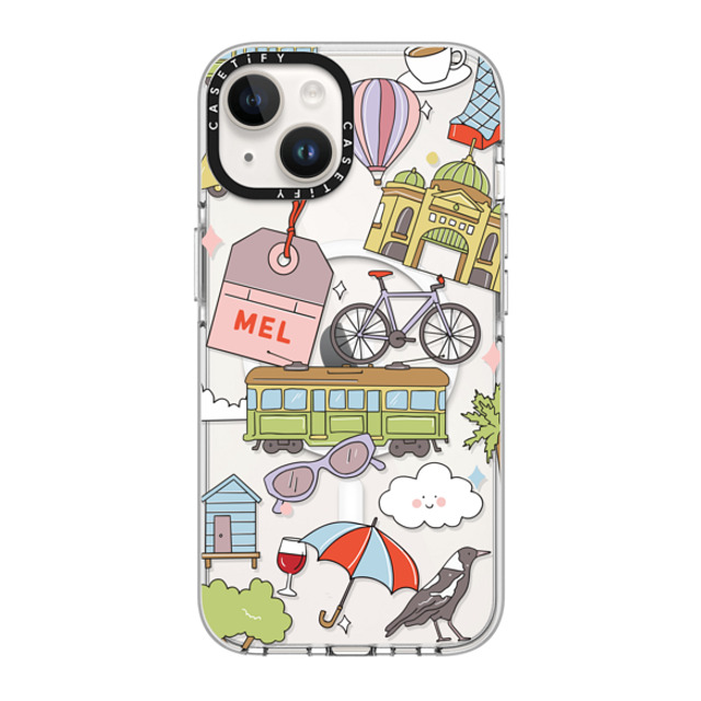 Megan McKean x CASETiFY iPhone 14 ケース クリア クリア ケース MagSafe対応 Melbourne by Megan McKean