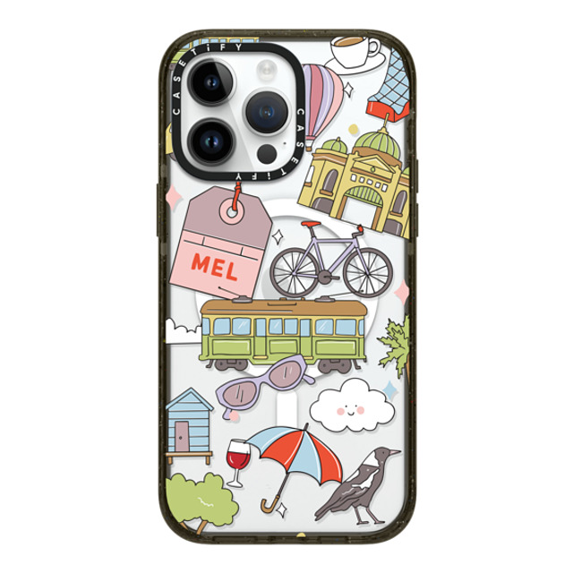 Megan McKean x CASETiFY iPhone 14 Pro Max ケース ブラック インパクトケース MagSafe対応 Melbourne by Megan McKean