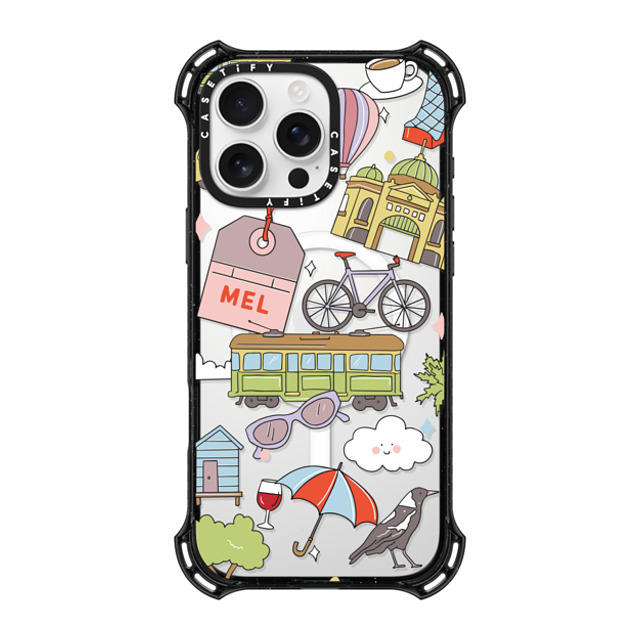 Megan McKean x CASETiFY iPhone 16 Pro Max ケース ブラック バウンスケース Melbourne by Megan McKean