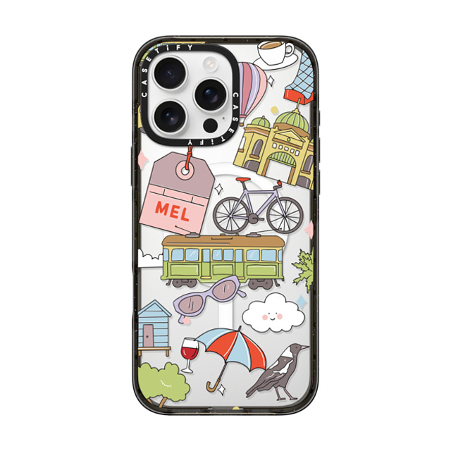 Megan McKean x CASETiFY iPhone 16 Pro Max ケース ブラック インパクトケース MagSafe対応 Melbourne by Megan McKean