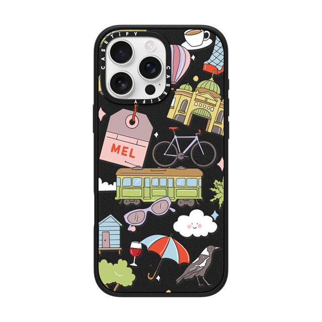 Megan McKean x CASETiFY iPhone 16 Pro Max ケース マットブラック インパクトケース MagSafe対応 Melbourne by Megan McKean