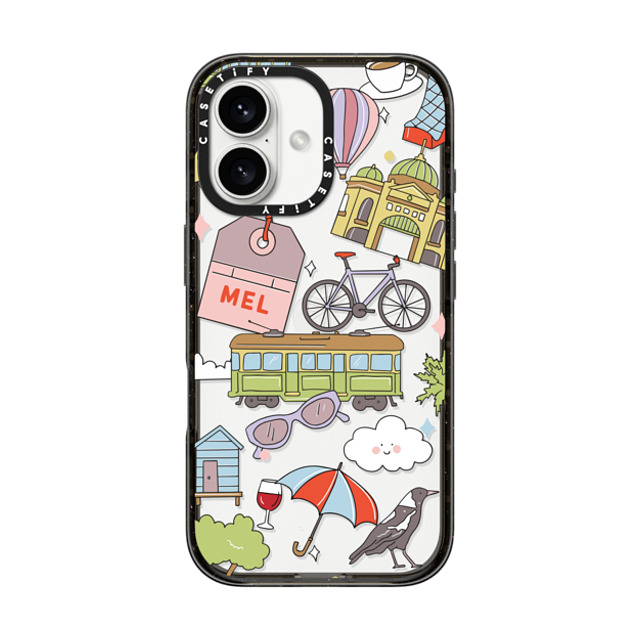 Megan McKean x CASETiFY iPhone 16 ケース ブラック インパクトケース Melbourne by Megan McKean