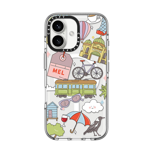 Megan McKean x CASETiFY iPhone 16 ケース クリア クリア ケース MagSafe対応 Melbourne by Megan McKean