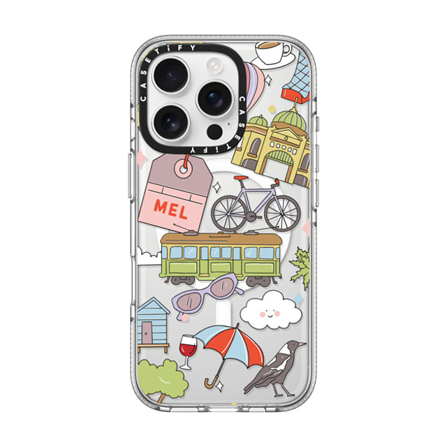 Megan McKean x CASETiFY iPhone 16 Pro ケース クリア クリア ケース MagSafe対応 Melbourne by Megan McKean