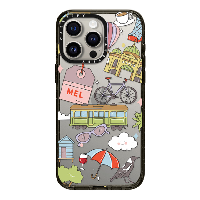 Megan McKean x CASETiFY iPhone 15 Pro Max ケース ブラック インパクトケース Melbourne by Megan McKean