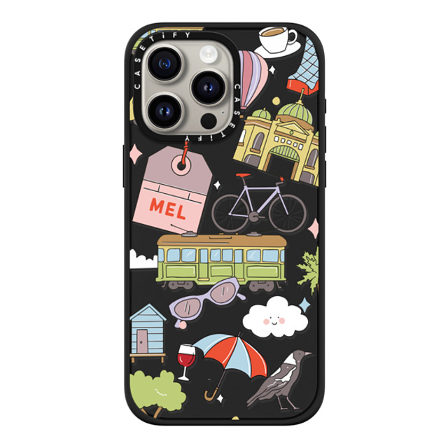 Megan McKean x CASETiFY iPhone 15 Pro Max ケース マットブラック インパクトケース MagSafe対応 Melbourne by Megan McKean