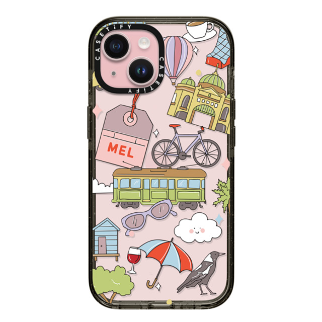 Megan McKean x CASETiFY iPhone 15 ケース ブラック インパクトケース Melbourne by Megan McKean