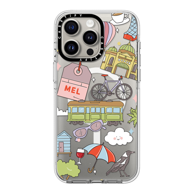 Megan McKean x CASETiFY iPhone 15 Pro Max ケース クリア クリア ケース MagSafe対応 Melbourne by Megan McKean