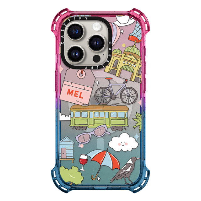 Megan McKean x CASETiFY iPhone 15 Pro ケース Cotton Candy バウンスケース Melbourne by Megan McKean