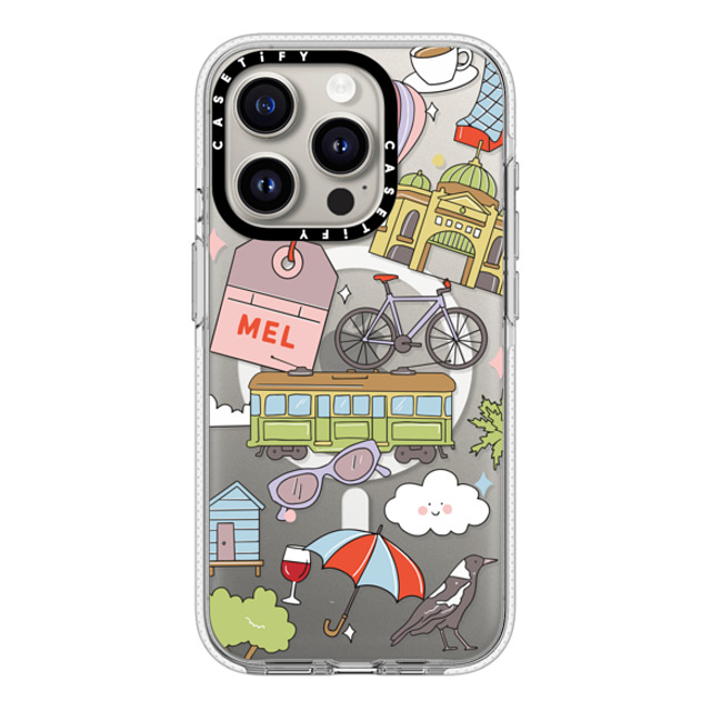 Megan McKean x CASETiFY iPhone 15 Pro ケース クリア クリア ケース MagSafe対応 Melbourne by Megan McKean