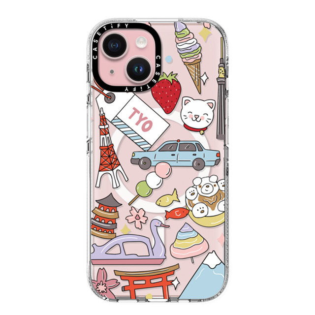 Megan McKean x CASETiFY iPhone 15 Case Sticker,Summer Clear Clear Case MagSafe Compatible Tokyo by Megan McKean Mother's Day Megan McKean x CASETiFY iPhone 15 Case Sticker,Summer Clear Clear Case MagSafe Compatible Tokyo by Megan McKean Mother's Day
