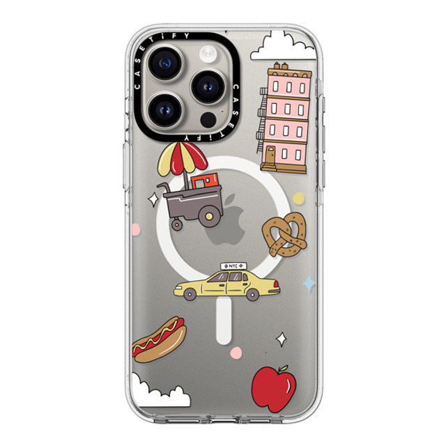 Megan McKean x CASETiFY iPhone 15 Pro Max ケース クリア クリア ケース MagSafe対応 New York Stickers by Megan McKean