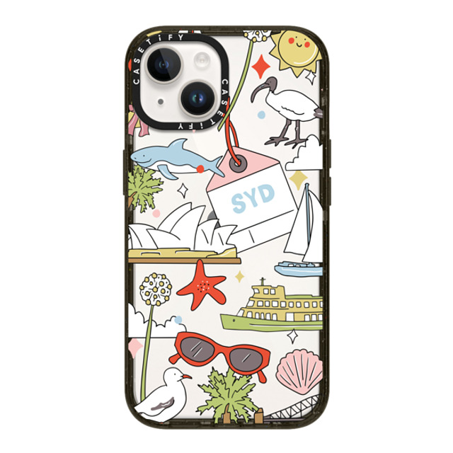 Megan McKean x CASETiFY iPhone 14 ケース ブラック インパクトケース Sydney by Megan McKean