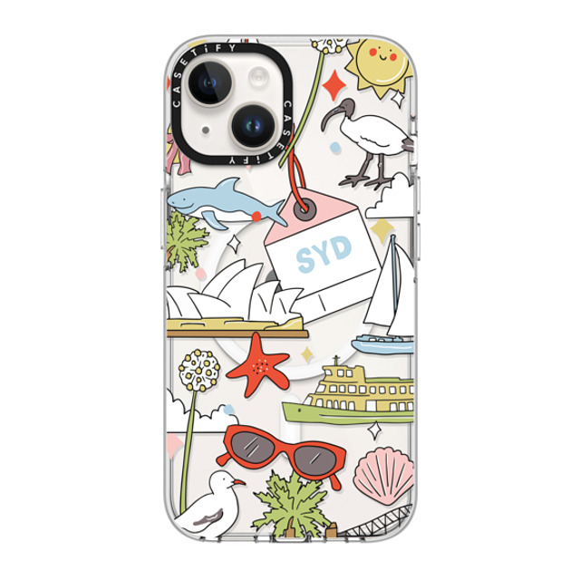 Megan McKean x CASETiFY iPhone 14 ケース クリア クリア ケース MagSafe対応 Sydney by Megan McKean