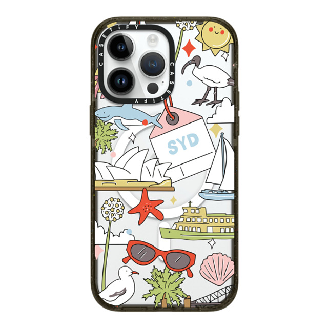 Megan McKean x CASETiFY iPhone 14 Pro Max ケース ブラック インパクトケース MagSafe対応 Sydney by Megan McKean