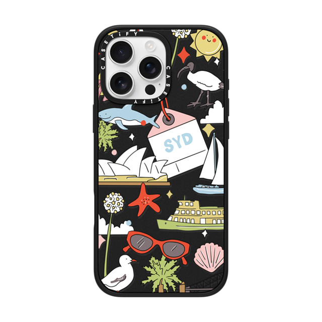 Megan McKean x CASETiFY iPhone 16 Pro Max ケース マットブラック インパクトケース MagSafe対応 Sydney by Megan McKean