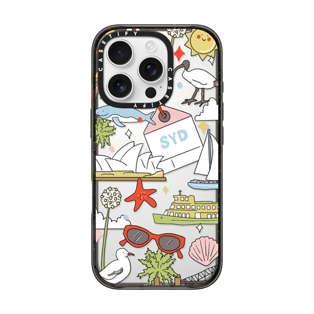 Megan McKean x CASETiFY iPhone 16 Pro ケース ブラック インパクトケース Sydney by Megan McKean