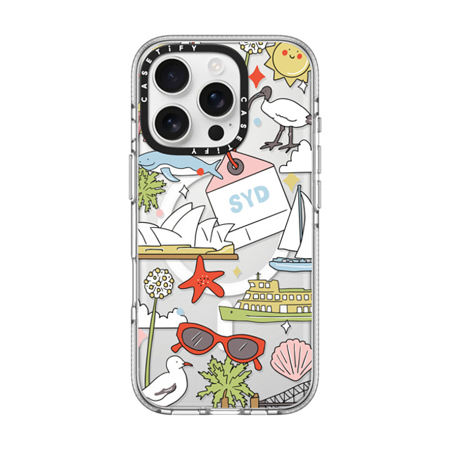 Megan McKean x CASETiFY iPhone 16 Pro ケース クリア クリア ケース MagSafe対応 Sydney by Megan McKean